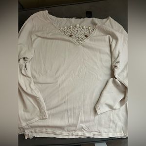 Crystal design long sleeve top